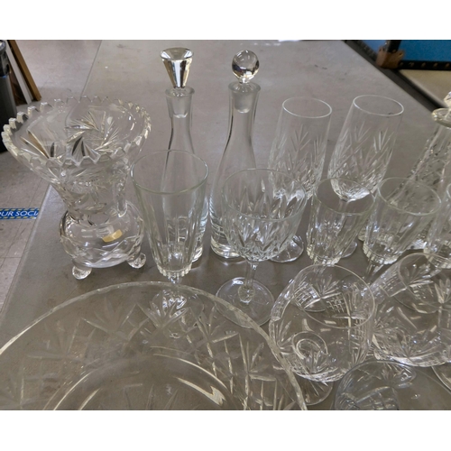 53 - Glassware: to include Waterford crystal small pedestal wines