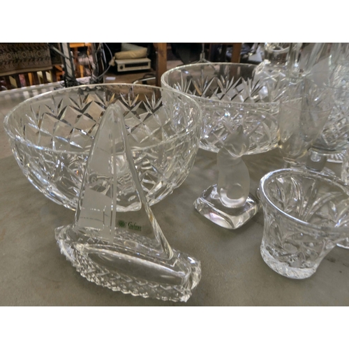 53 - Glassware: to include Waterford crystal small pedestal wines