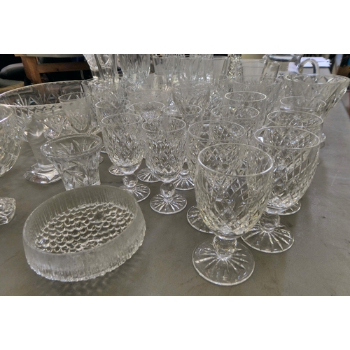 53 - Glassware: to include Waterford crystal small pedestal wines