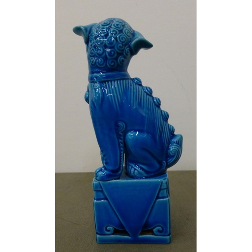 103 - Chinese and Japanese ceramics: to include a blue glazed Dog of Fo  6.5