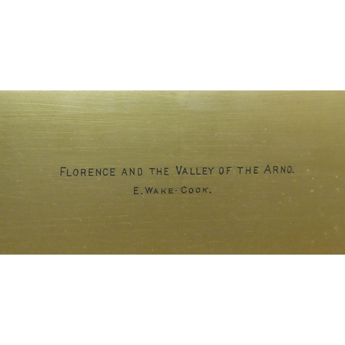 106 - E Wake Cook - 'Florence and The Valley of The Arno'&nbsp; watercolour&nbsp; bears a signature & ... 