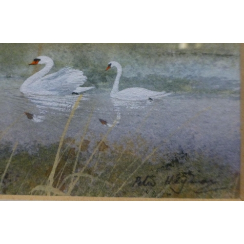 113 - Two watercolours, viz. James Heseldin - 'Back Road East, St Ives'&nbsp; bears a signature&nbsp; 9.75... 