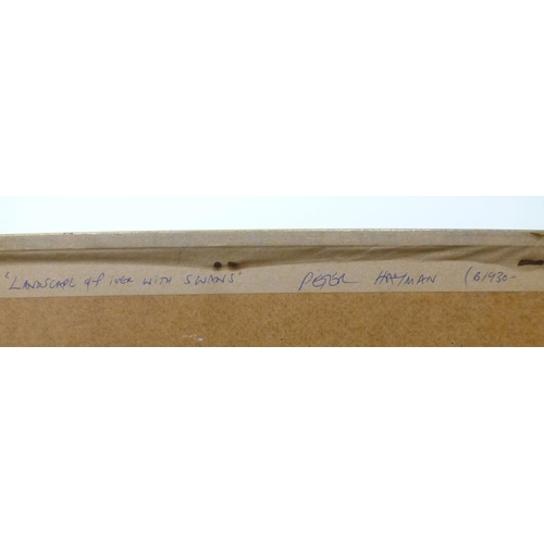 113 - Two watercolours, viz. James Heseldin - 'Back Road East, St Ives'&nbsp; bears a signature&nbsp; 9.75... 