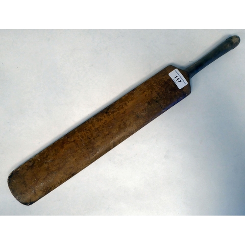 117 - A miniature South African presentation cricket bat, inscribed 'Autograph Cricket Team 1955'  25