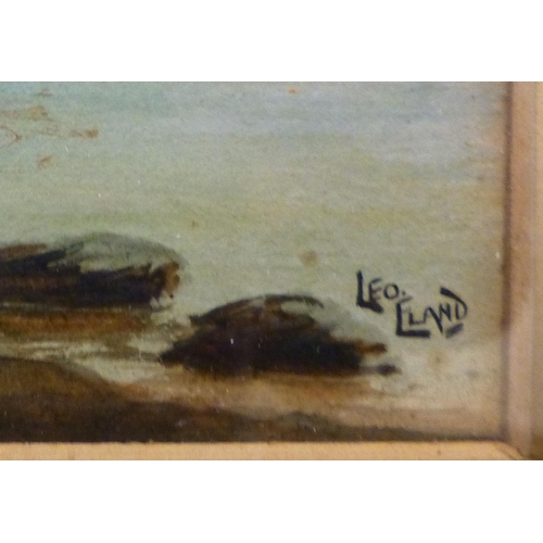 118 - Three framed pictures: to include KJ Messer - a landscape study&nbsp; watercolour&nbsp; bears a sign... 