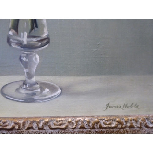 72 - James Noble - 'Yellow Roses'&nbsp; oil on canvas&nbsp; bears a signature&nbsp; 15