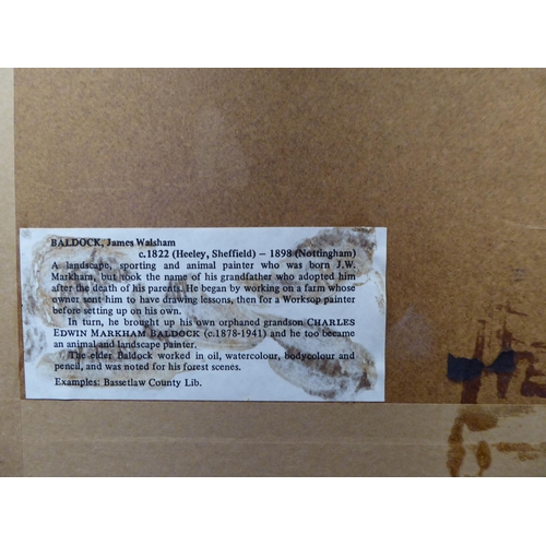 76 - James Baldock - 'Sherwood Forest'&nbsp; watercolour&nbsp; bears a signature&nbsp; 10