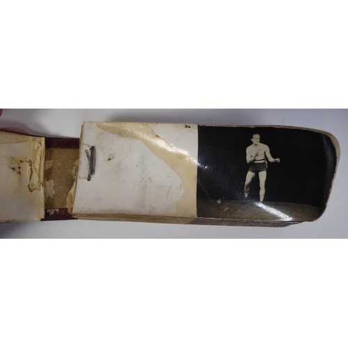 78 - A series of six early 20thC monochrome photographic 'Boxing Course Lessons', in the form of flicker ... 