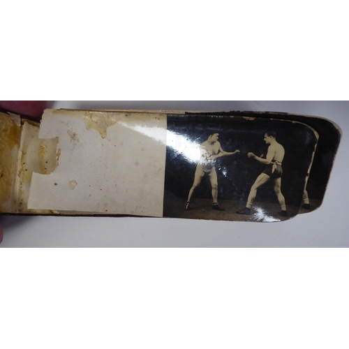 78 - A series of six early 20thC monochrome photographic 'Boxing Course Lessons', in the form of flicker ... 