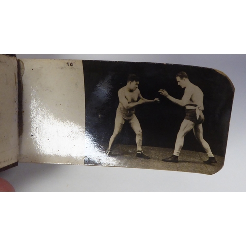 78 - A series of six early 20thC monochrome photographic 'Boxing Course Lessons', in the form of flicker ... 