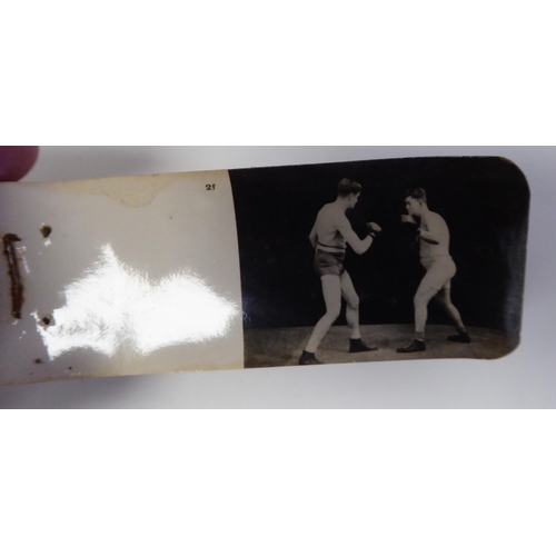 78 - A series of six early 20thC monochrome photographic 'Boxing Course Lessons', in the form of flicker ... 