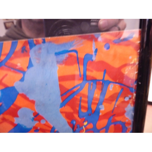 84 - After Martin Sharp - 'Jimi Hendrix Explosion'&nbsp; coloured print poster, MS16 Hendrix by Martin Sh... 