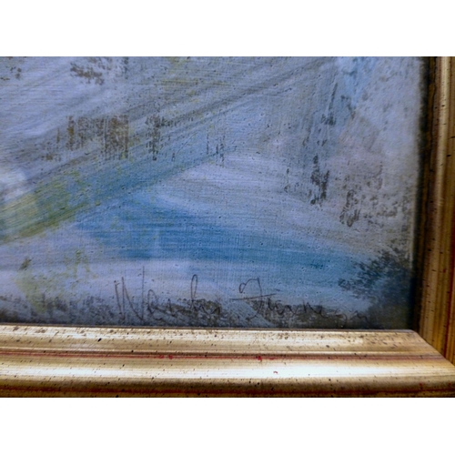 95 - Wendy Finnegan - an abstract in colours&nbsp; mixed media&nbsp; bears a signature&nbsp; 44