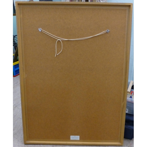 95 - Wendy Finnegan - an abstract in colours&nbsp; mixed media&nbsp; bears a signature&nbsp; 44