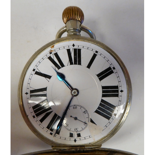 98 - A Europa traveller's timepiece, having an integral sliding, two-part lacquered brass and coloured en... 