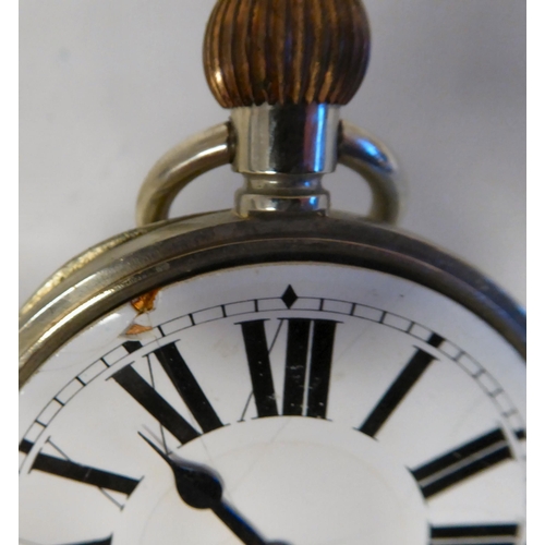 98 - A Europa traveller's timepiece, having an integral sliding, two-part lacquered brass and coloured en... 