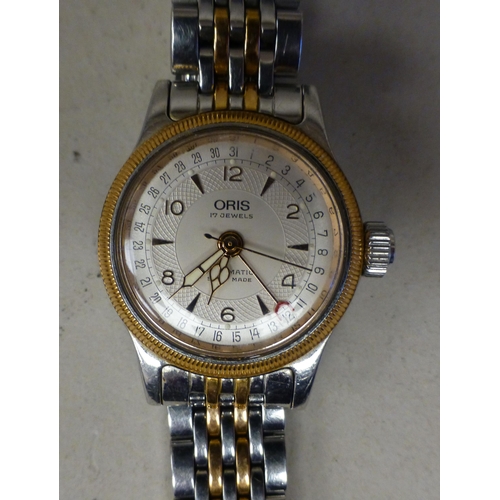 12 - A lady's Oris stainless steel cased, automatic bracelet watch with an Arabic dial&nbsp; boxed