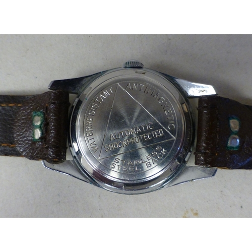 14 - A Halgreen stainless steel cased automatic wristwatch with an Arabic dial