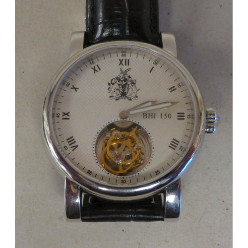 22 - A British Horological Institute (BHI) 150 Tourbillon, stainless steel cased manual wristwatch, faced... 