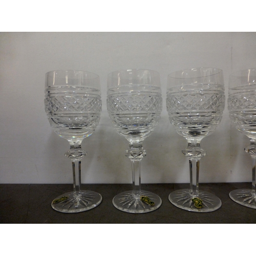 242 - A set of six Waterford crystal Castletown 10oz goblets&nbsp; each 7.5