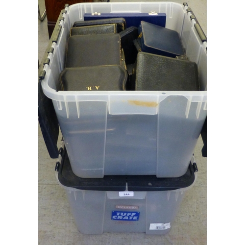 244 - Empty silverware boxes&nbsp; various shapes and sizes&nbsp;