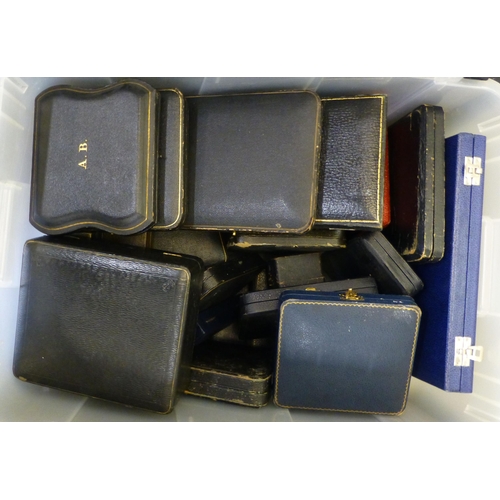 244 - Empty silverware boxes&nbsp; various shapes and sizes&nbsp;