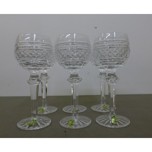 246 - A set of six Waterford crystal Castletown hock glasses&nbsp; each 7.5