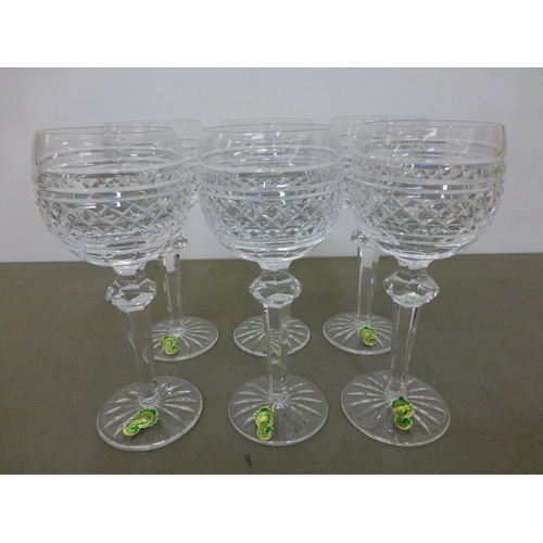246 - A set of six Waterford crystal Castletown hock glasses&nbsp; each 7.5