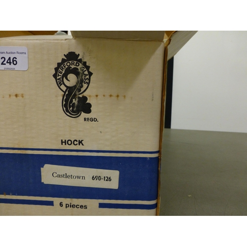 246 - A set of six Waterford crystal Castletown hock glasses&nbsp; each 7.5