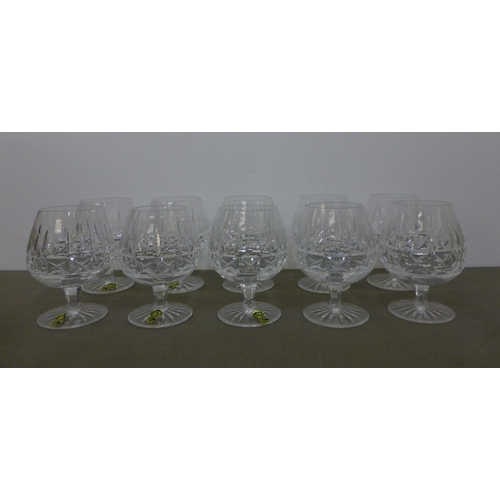 249 - A set of twelve Waterford crystal Castletown brandy glasses&nbsp; each 5.25