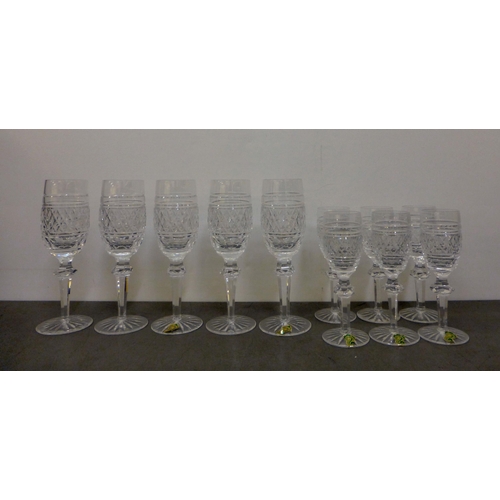 253 - Waterford crystal Castletown glassware, viz. a set of six Sherry glasses&nbsp; each 6.5