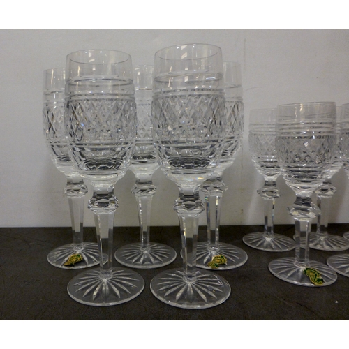 253 - Waterford crystal Castletown glassware, viz. a set of six Sherry glasses&nbsp; each 6.5