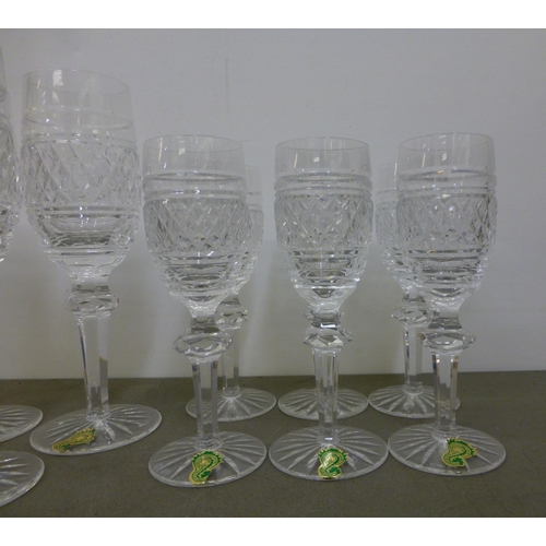 253 - Waterford crystal Castletown glassware, viz. a set of six Sherry glasses&nbsp; each 6.5