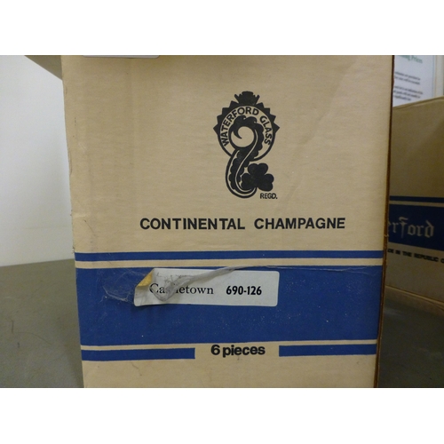 253 - Waterford crystal Castletown glassware, viz. a set of six Sherry glasses&nbsp; each 6.5