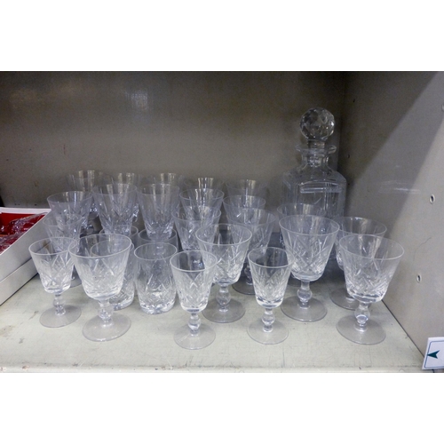259 - Stuart crystal glassware: to include a decanter&nbsp; 10.5