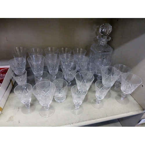 259 - Stuart crystal glassware: to include a decanter&nbsp; 10.5