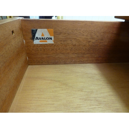 261 - A 1970s/80s Avalon teak dressing chest with four long drawers, on a plinth&nbsp; 26