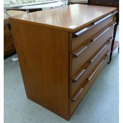 261 - A 1970s/80s Avalon teak dressing chest with four long drawers, on a plinth&nbsp; 26