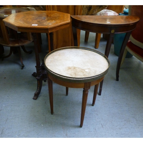 269 - Small furniture: to include a late Victorian walnut occasional table, raised on splayed feet&nbsp; 2... 