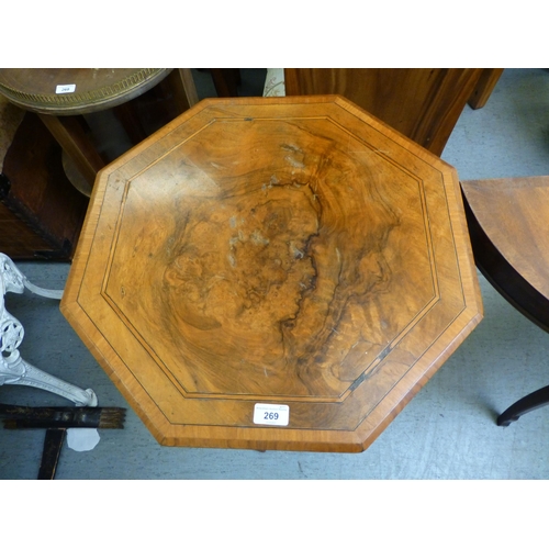 269 - Small furniture: to include a late Victorian walnut occasional table, raised on splayed feet&nbsp; 2... 