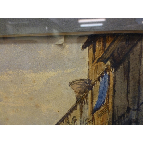 271 - A pair of late 19thC watercolours - Continental street scenes&nbsp; 13.5