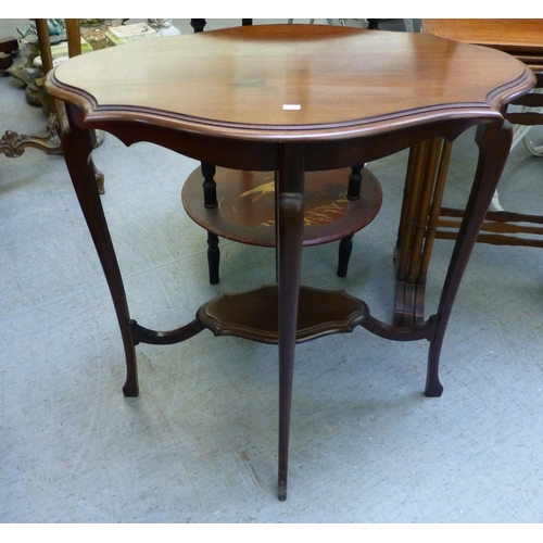 273 - Small furniture: to include an Edwardian mahogany occasional table, raised on cabriole legs  28