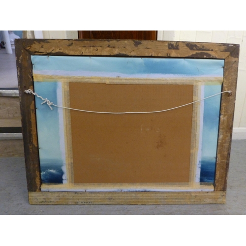 276 - A ship at sea  oil on canvas  bears an indistinct signature  22