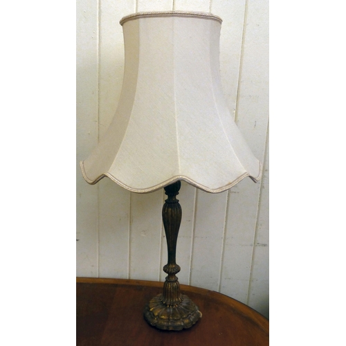 293 - Table lamps: to include a china pair with gilt metal mounts&nbsp; 17