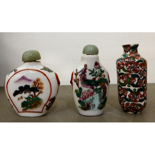 297 - Ceramics: to include a blue glazed earthenware vase, mounted with a coiled dragon&nbsp; 14