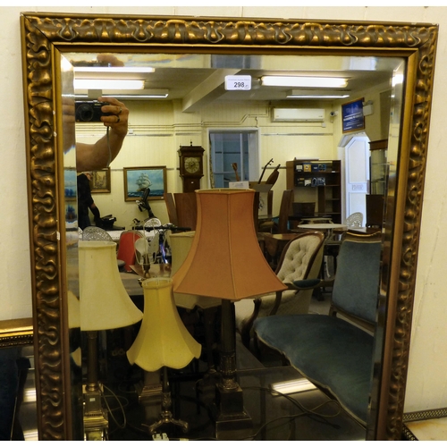 298 - A dressing mirror, in an ornate gilt gesso frame&nbsp; 62
