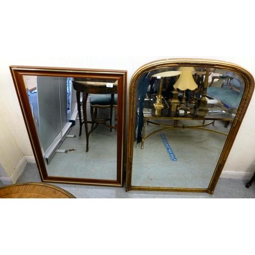 299 - Mirrors: to include an overmantel, in a gilt frame  largest 43