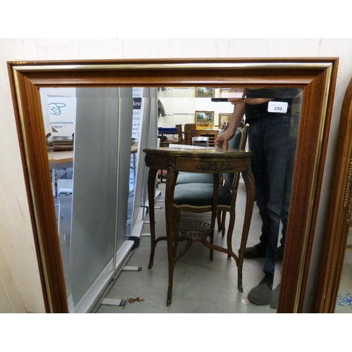 299 - Mirrors: to include an overmantel, in a gilt frame  largest 43