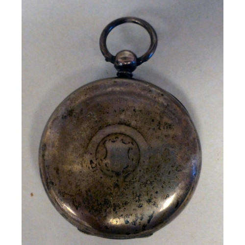 31 - A mixed lot: to include a late 19thC gilt metal cased pocket barometer, faced by an Arabic dial