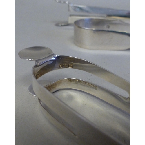44 - Four pairs of silver sugar tongs&nbsp; Georgian & later mixed marks&nbsp; (approx. total weight ... 